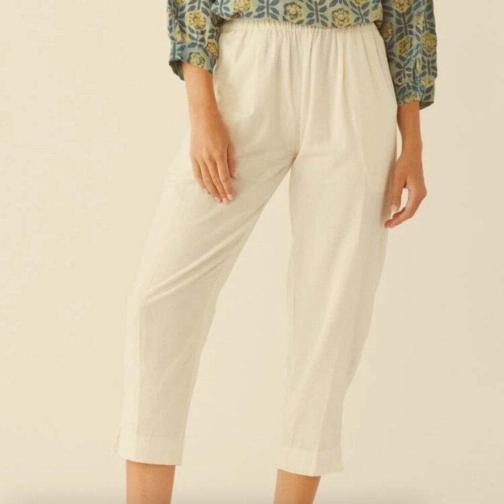🌿 Maelu Natural Cotton Lounge Pant – Size L – EUC – Ethical Slow Fashion